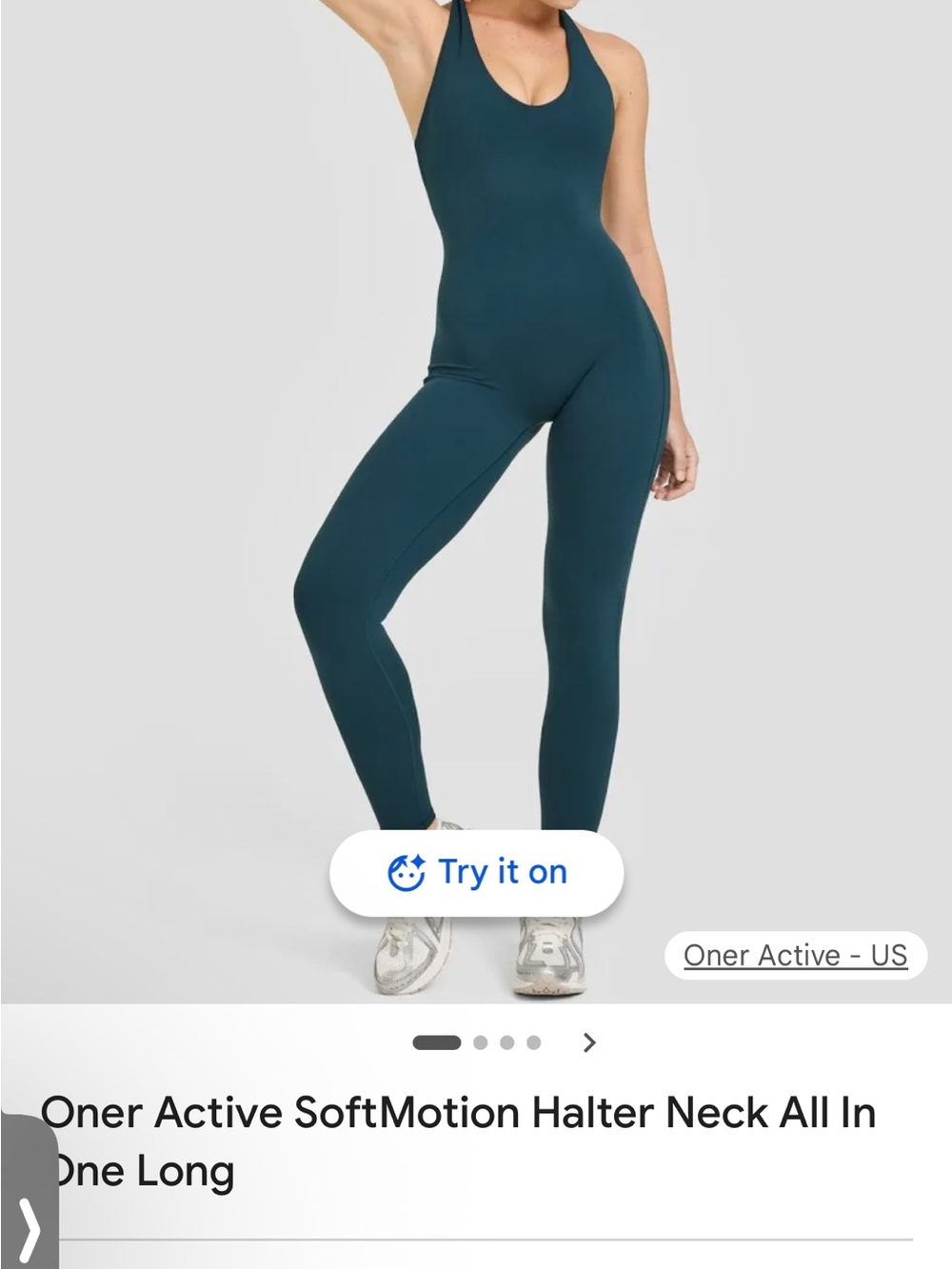 Oner Active Deep Teal Halter Jumpsuit